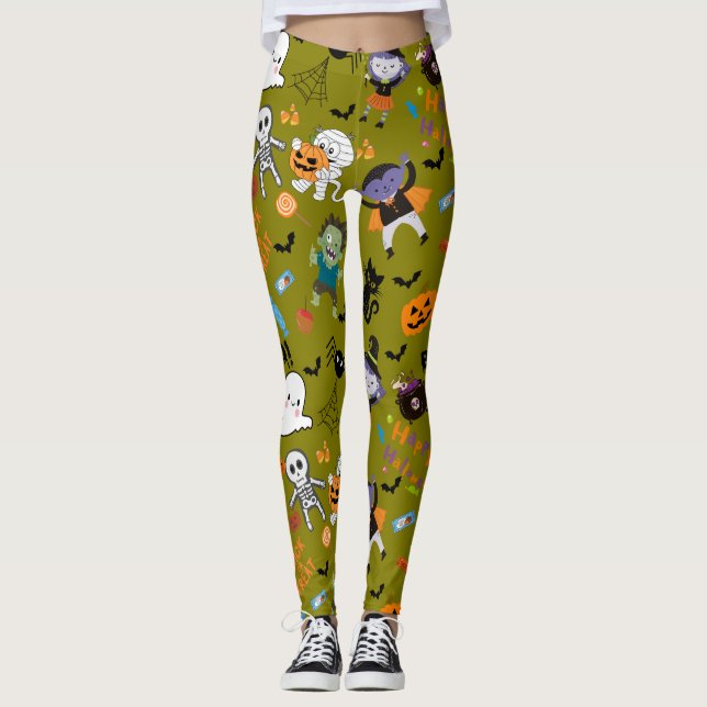 Leggings bonitas do Halloween (Frente)