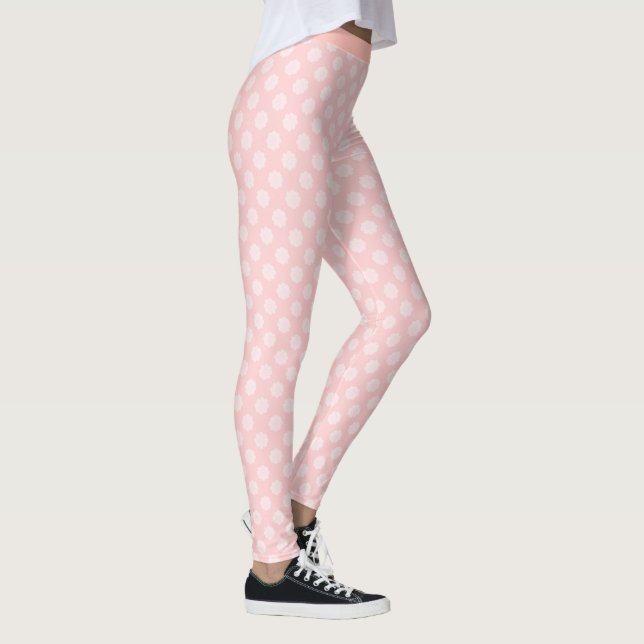 Leggings bonito de calças de ioga cor-de-rosa páli (Direita)
