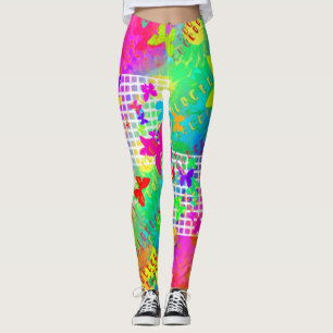 Leggings Borboleta Psicodélica