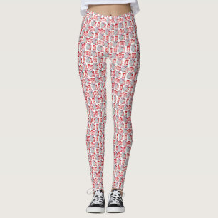 Leggings brancas de Koalas no Natal de Verão