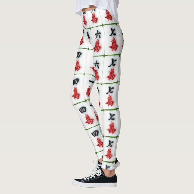 Leggings Brancas de Mahjong  (Esquerda)