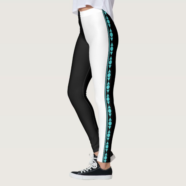 Leggings brancas e pretas (Esquerda)