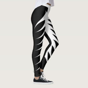 Leggings brancas e pretas