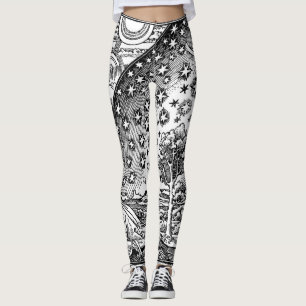 Leggings brancas e pretas, marcadoras e sinalizado