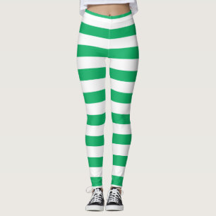 Leggings brancas e verdes de Natal