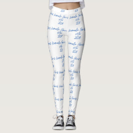Leggings brancas Kamala Harris Blue Font
