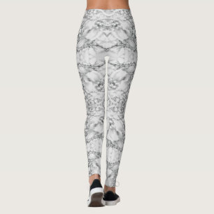 Leggings brancas pretas do mármore