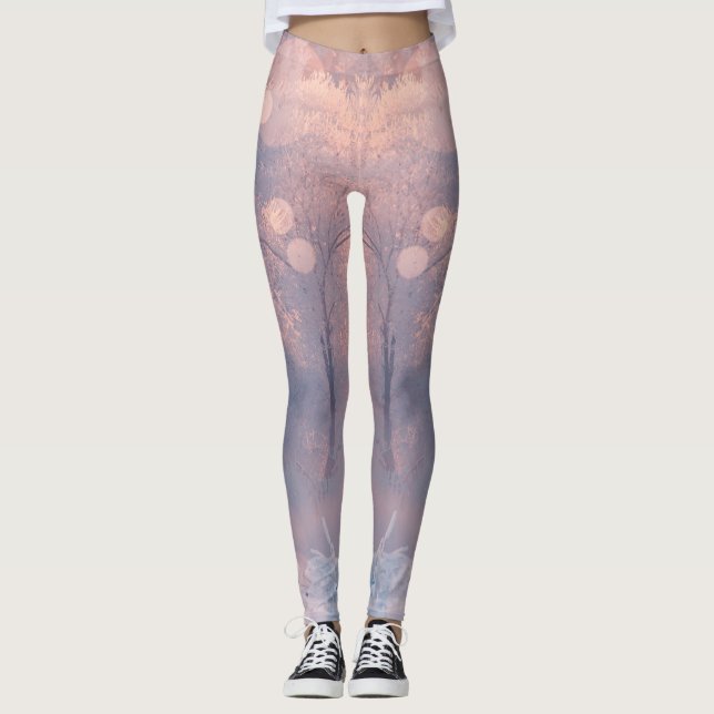 Leggings brancas simples de inverno (Frente)