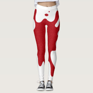 Leggings Branco e Tomate Vermelho Splash – Persona
