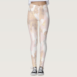 Leggings brilhantes de camuflagem rosa