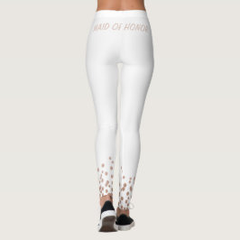 Leggings Brilho Dama de Honra Rosa Dourado