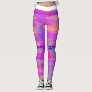 Leggings Camufladas Abstratas Rosa Vibrante