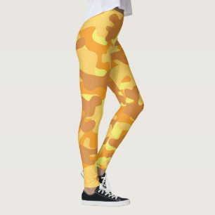 Leggings Camufladas Amarelas Fofas