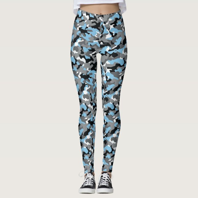 Leggings Camufladas de Bebê Azul (Frente)