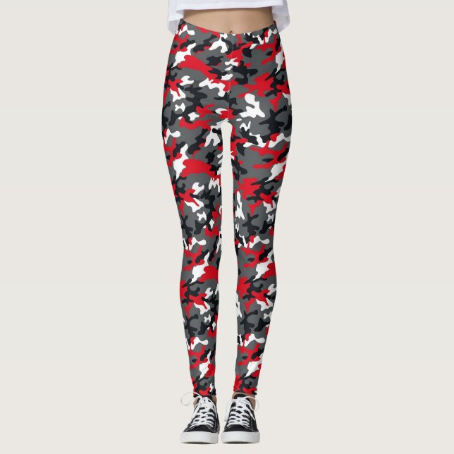 Leggings Camufladas Vermelhas (Frente)