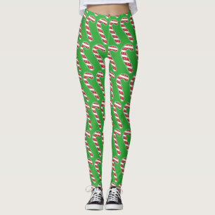 Leggings Candy Cane _ Moda Feriada