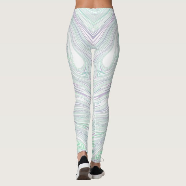 Leggings Capri de Nome da Marca Personalizada Yoga (Verso)