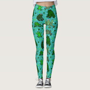 Leggings Cartoon de Rãs Engraçadas