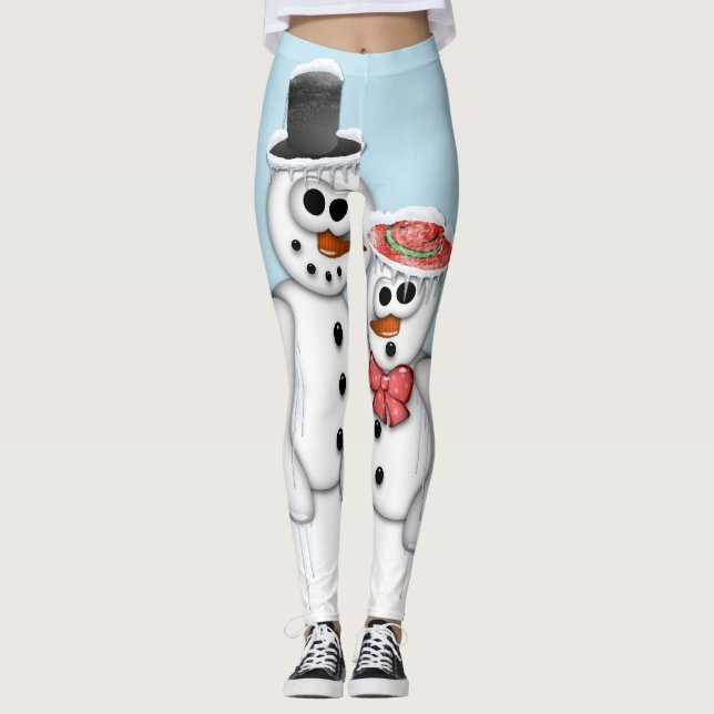 Leggings Casais Snowman (Frente)