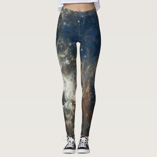 Leggings celestiais Nebula indigo (Frente)