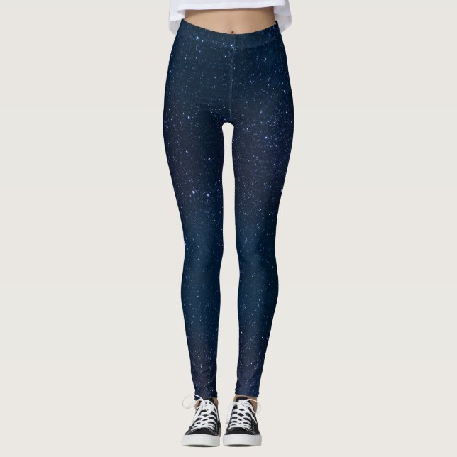 Leggings Céu Noturno Estrelado, Leggings Espaço Ga (Frente)