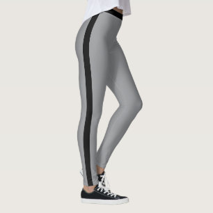 Leggings Cinza com Faixa Lateral Preta Escolha Sua