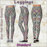 LEGGINGS - Cinza de Mandala, cor-de-rosa-castanho<br><div class="desc">Uma imagem de em tons de cinza, violeta, rosa, marrom e verde é mostrada nessas Leggings. Disponível em cinco dimensões femininas (XS, S, M, L, XL). Consulte a descrição "Sobre este produto" abaixo para obter informações gerais sobre o tamanho e o produto, A imagem "em camadas" cobrir todo o par...</div>