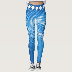 Leggings Círculo Ondulado Fluxo Oceânico