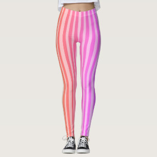 Leggings Clássicas de Stripes Rosa