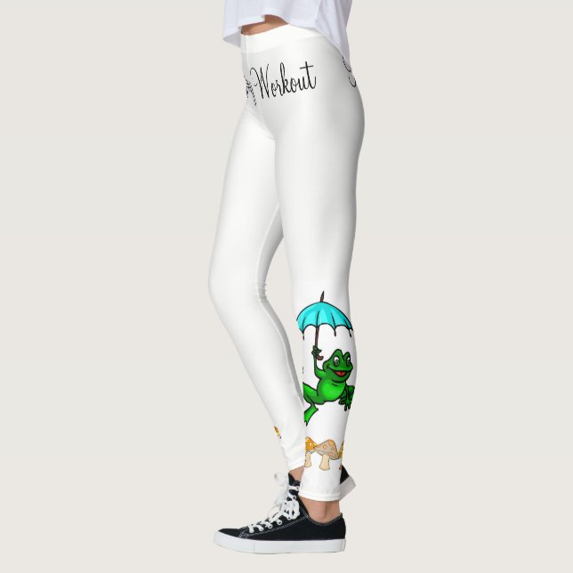 Leggings Cogumelo Coaxar Sapo Branco  (Esquerda)