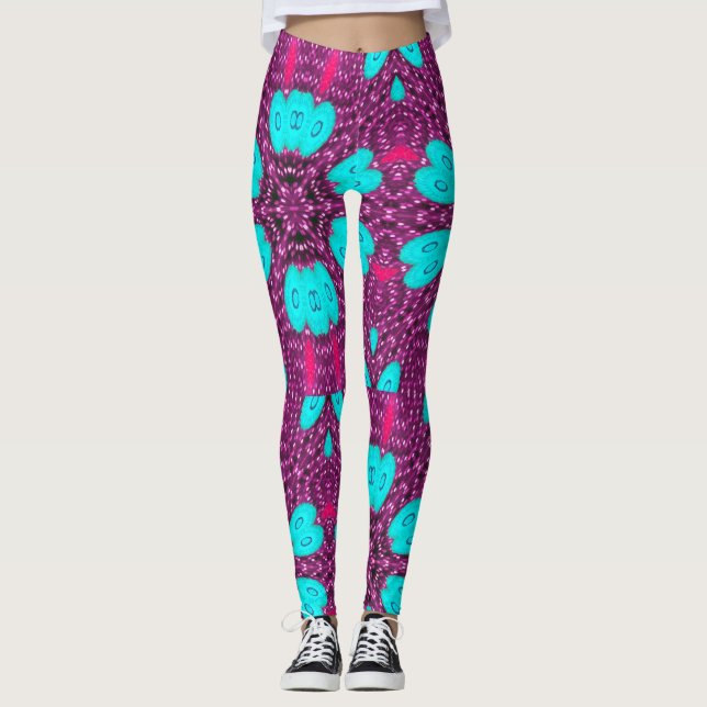 Leggings Coloridas com Impressão Total (Frente)
