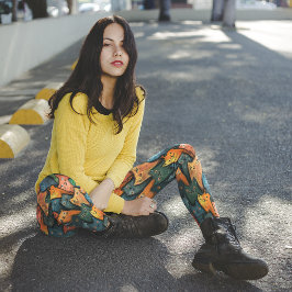 Leggings Coloridas de Gatos Legais