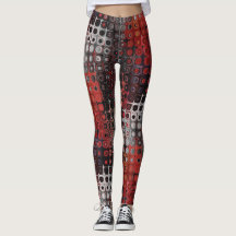 Leggings Coloridas De Mulheres Com Abstrato Impres