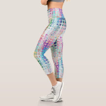 Leggings Coloridas De Mulheres Com Abstrato Impres