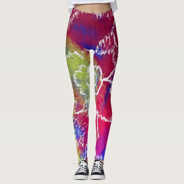 Leggings Coloridas de Tie Dye (Frente)