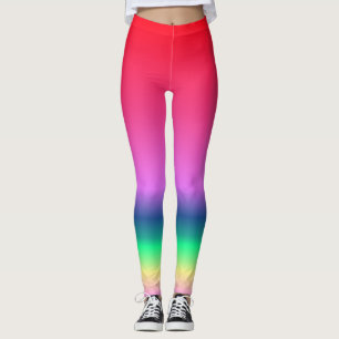 Leggings coloridas do arco-íris