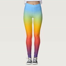 Leggings Coloridas Gradiente Arco-Íris Ombre Atlét