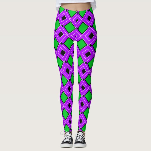 Leggings Coloridas Vibrantes e Confortáveis (Frente)
