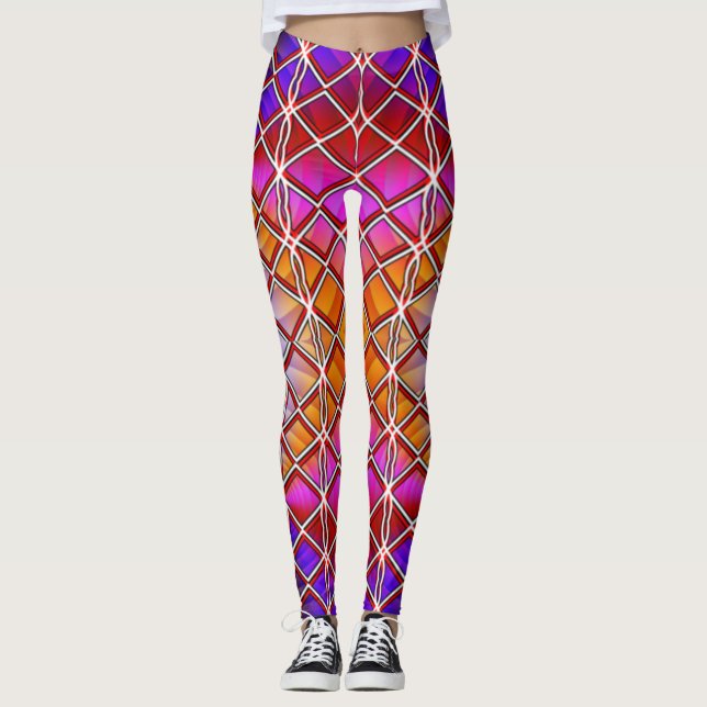 Leggings Coloridas Vibrantes e Confortáveis (Frente)