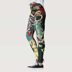 Leggings Coloridos e Tendência com Padrão Abstrato