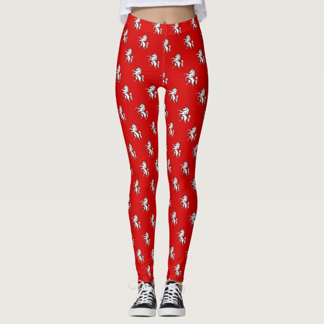 Leggings com a bandeira de Kent, Inglaterra (Frente)