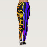 Leggings com Abstrato coloração - Escolher cores<br><div class="desc">Abstrato Colorful Waves Strike Leggings - ou Escolha / adicione suas cores de fundo favoritas! Design MIGNED</div>