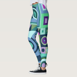 Leggings com arte casual azul