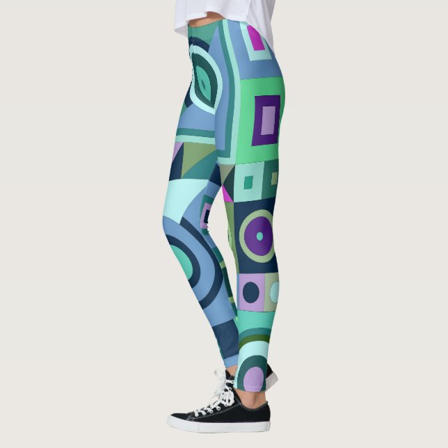 Leggings com arte casual azul (Esquerda)