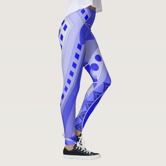 Leggings com arte casual azul (Direita)