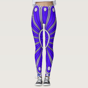 Leggings com arte de azul