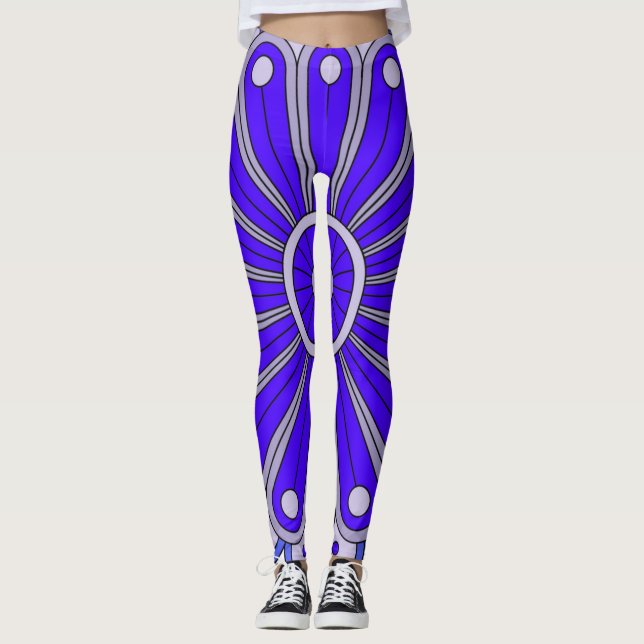 Leggings com arte de azul (Frente)
