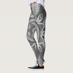 Leggings com arte de azul