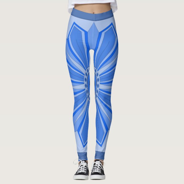 Leggings com arte de azul (Frente)