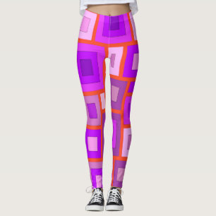 Leggings com arte de formas geométricas